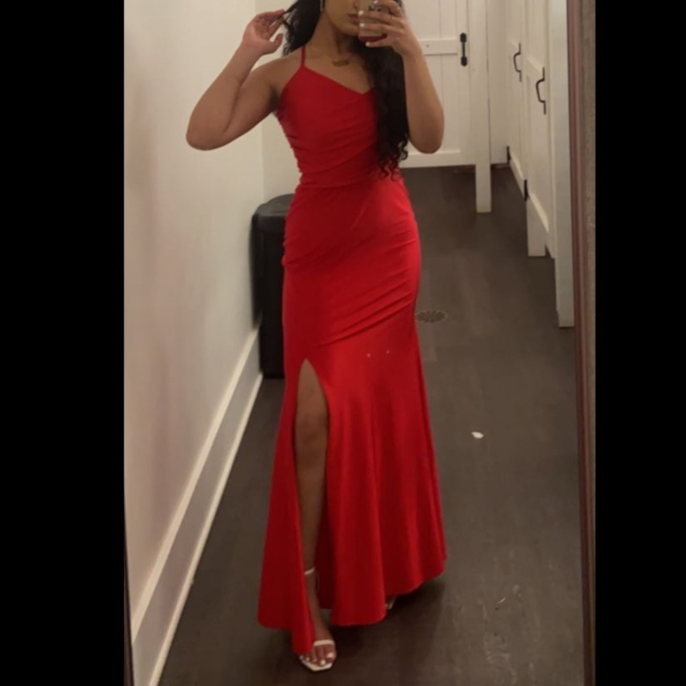 long red dress